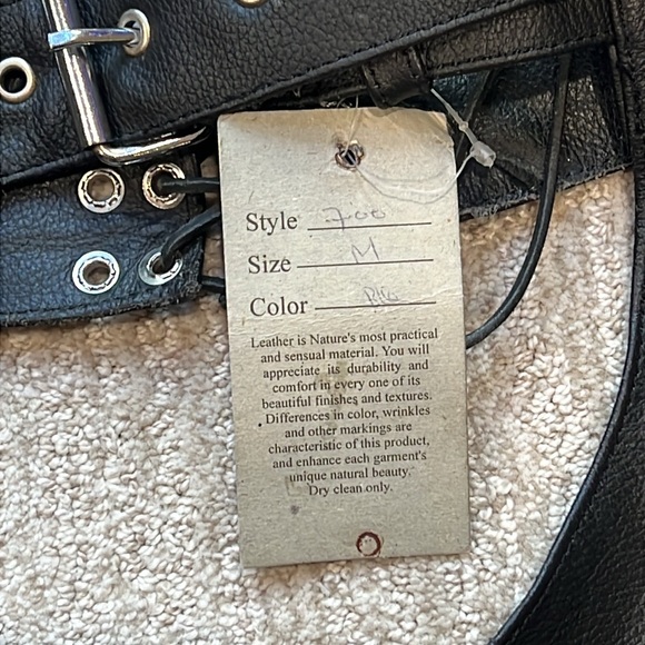 NWT Barney’s Leather Motorcycle Chaps - Picture 5 of 8